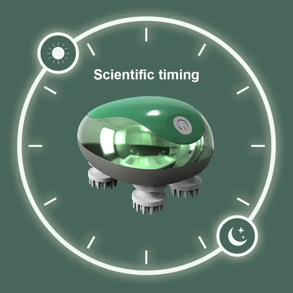 Electric Head Massager Mutifunction for Cats Dogs Pets Scalp Rechargeable Massage Contacts Body Relax Health Care 250605