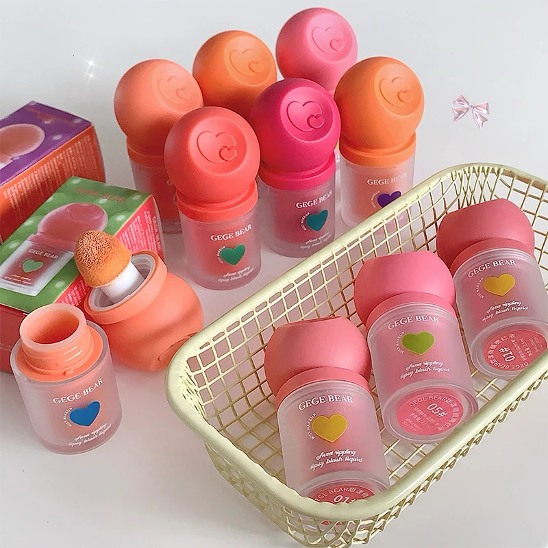 Gege Bear Sweet and Tipsy Blush Liquid Color Dual-use Lip Glaze Blush 250614