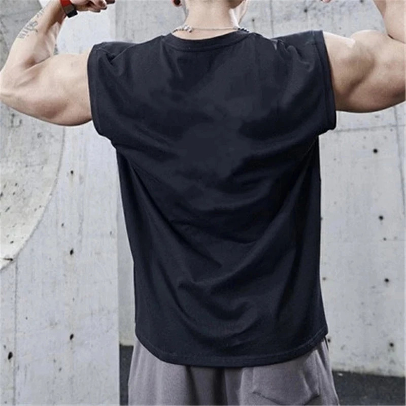 Bodybuilding Sports Tank Tops Men Gyms Fitness Workout Sleeveless Shirt Male Summer Loose Undershirt Running men Vest 250609