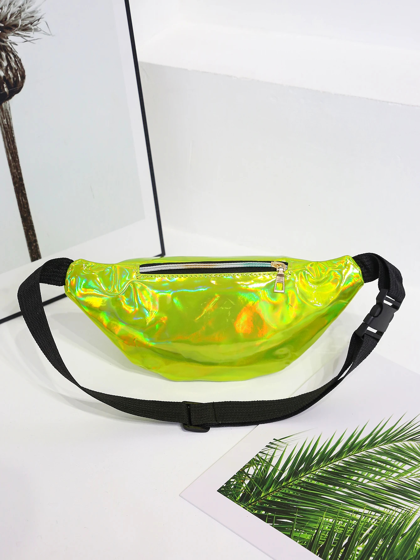 Holographic Fanny PackHologram PU Waist Pack Waterproof Shiny BagLaser Bum Bag Adjustable BeltSport Waistbag 250612