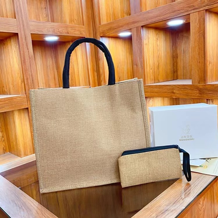 Free Shipping 2025 New Designer Bag Trendy Linen Cloth Women's Handbag Fashion High Quality Shopping Bag Fashion Printing