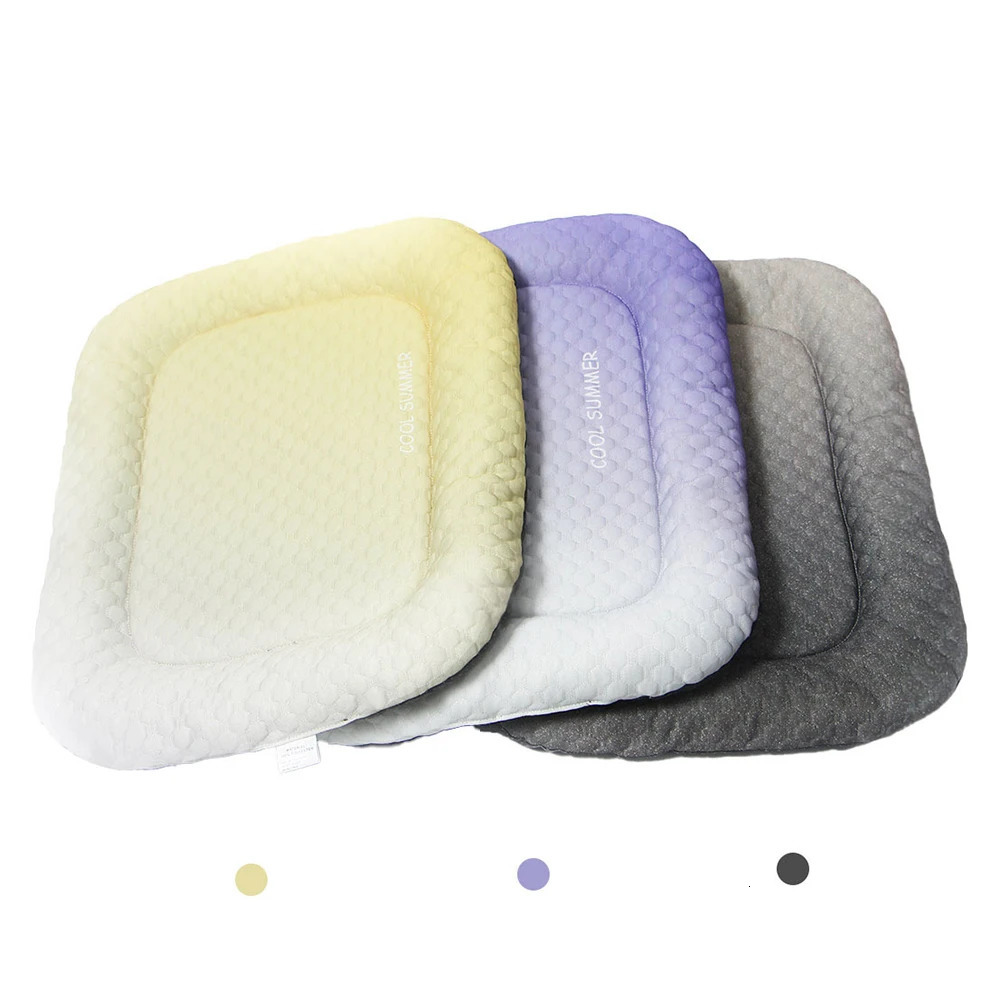 Breathable Cooling Pet Bed for Cats Dogs - Ice Fabric Summer Mat Chill Pad for Kennel Indoor Outdoor Use Lightweight 250614