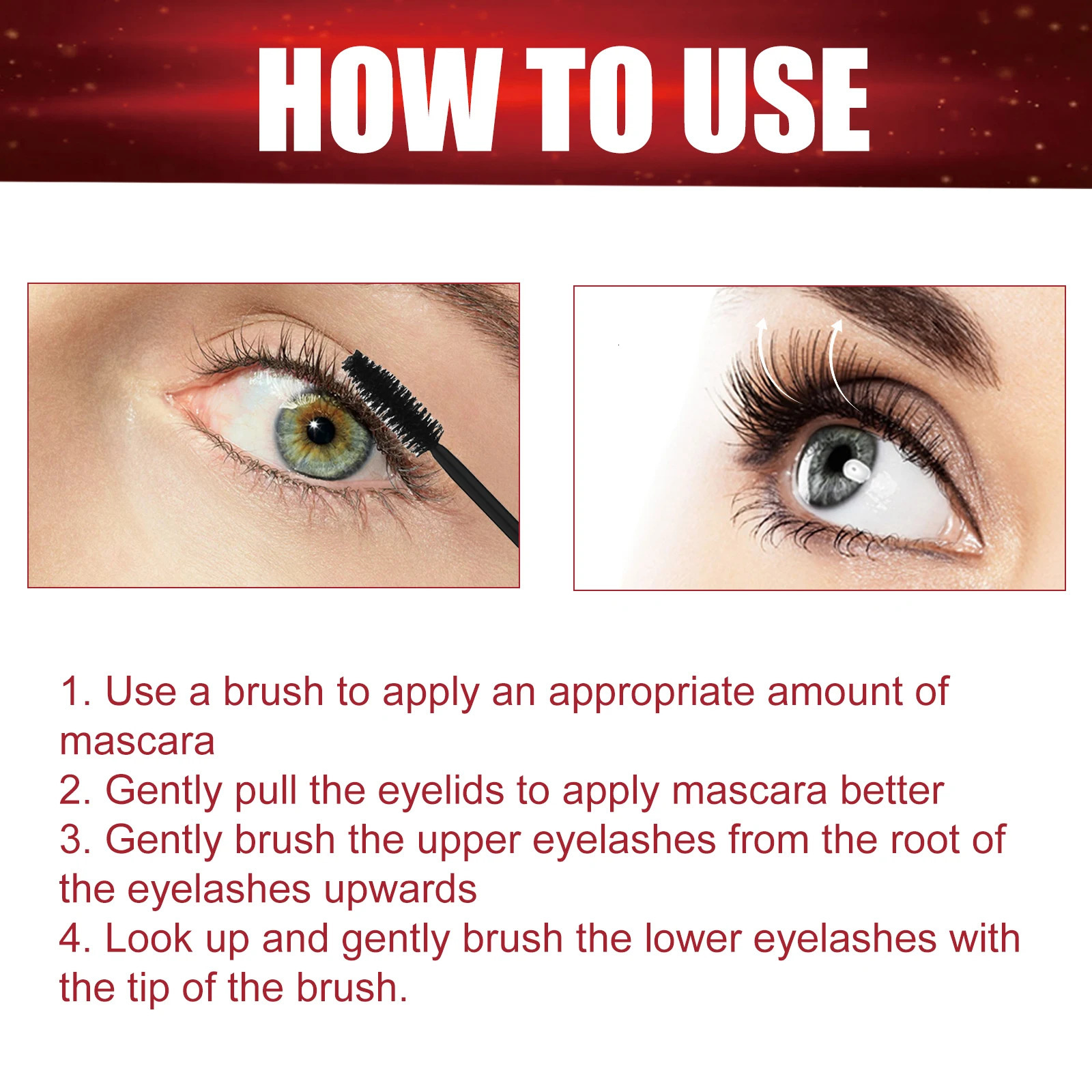 EELHOE Lengthens Eyelashes Lashes Curly Thicker Silk Waterproof Long Wearing Makeup Not Dizzy Black Eyelash Mascara 250606