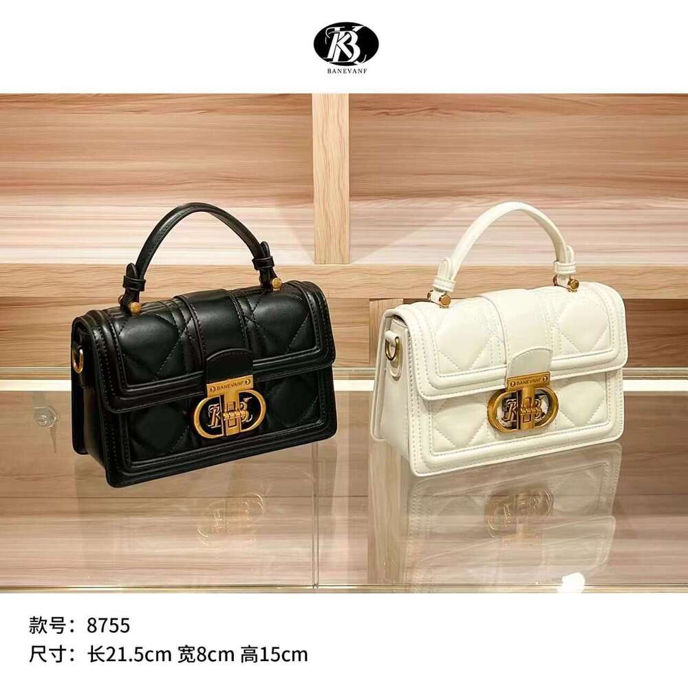 Princess Bani 2024 BANEVANF New Quilted Lock Handbag for Women Fashion Versatile Shoulder Crossbody Small Bag