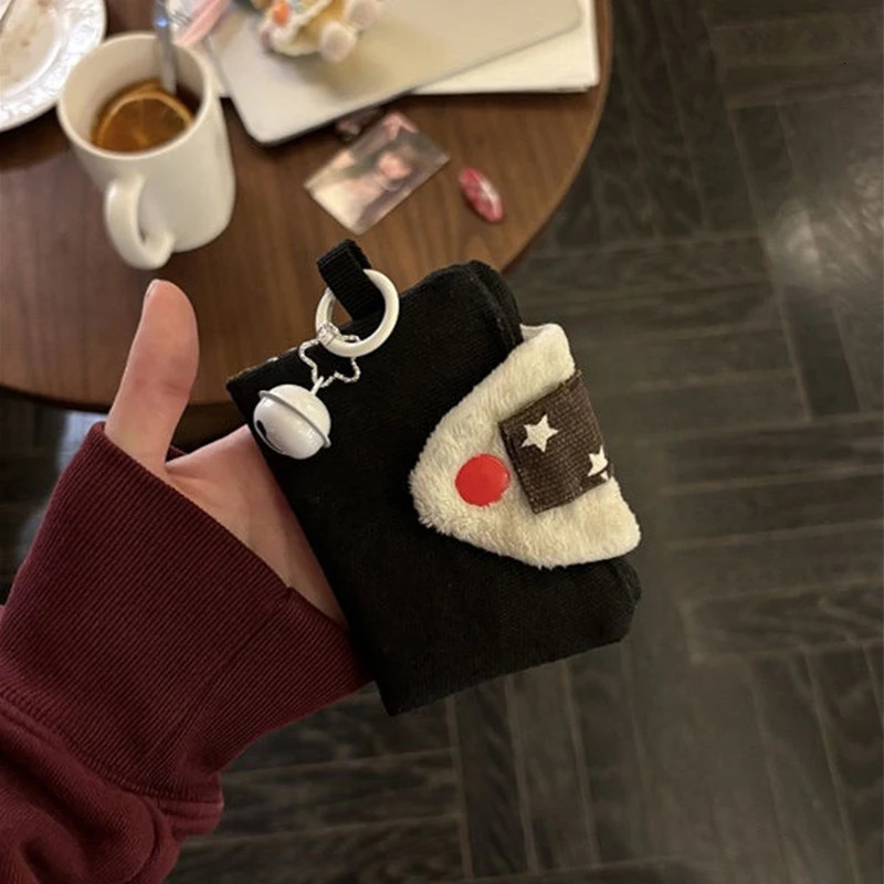 Cute Portable Rice Ball Coin Purse Practical Ins Cartoon Wallet Id Bag Student Integrated Folding Storage Bag 250614