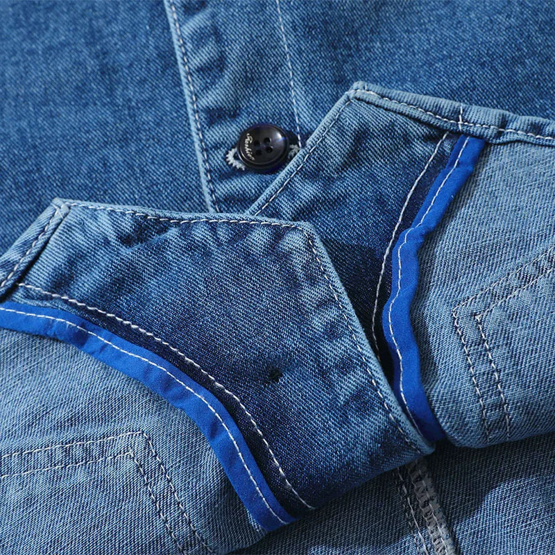 Denim Vest Mens Jacket Spring Summer Jeans Jacket V-neck Korean Vest Loose Casual Fashion All-match Style Male Clothing 250614