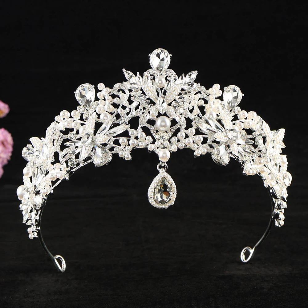 Bridal Crown Fashion Rhinestone Princess Tiara Women Headpiece Wedding Party Jewelry Hair Accessories Decoration 250610