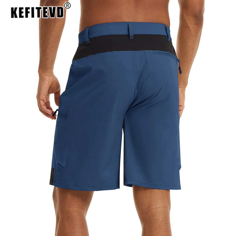 KEFITEVD Summer Mens Cargo Shorts Quick Dry Hiking Work Lightweight Fishing Climbing Trekking Outdoor Running Male 250614