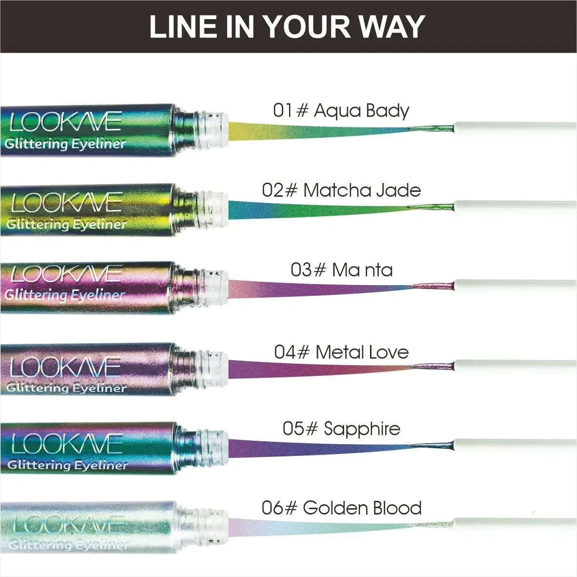 Shiny Chameleon Liquid Eyeliner Waterproof Glitter Long-lasting High Pigment Smudge-proof Pearlescent Eye Liner Makeup Cosmetic 250614