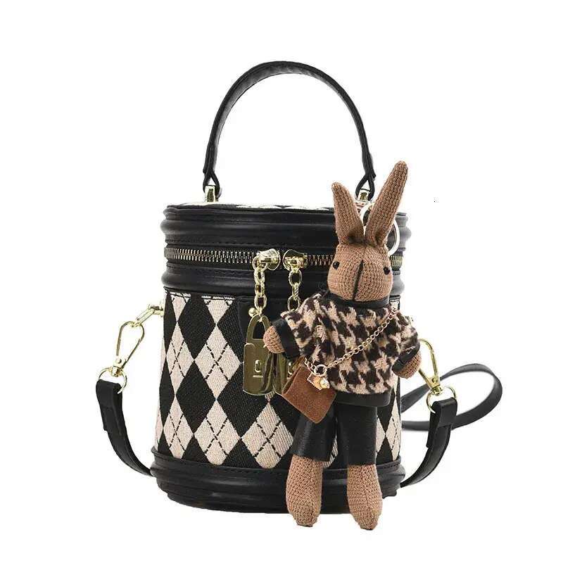 Designer Shoulder Free Bag Shipping New Fashionable Bucket Dia Grid Handbag Crossbody For Women Free shipping