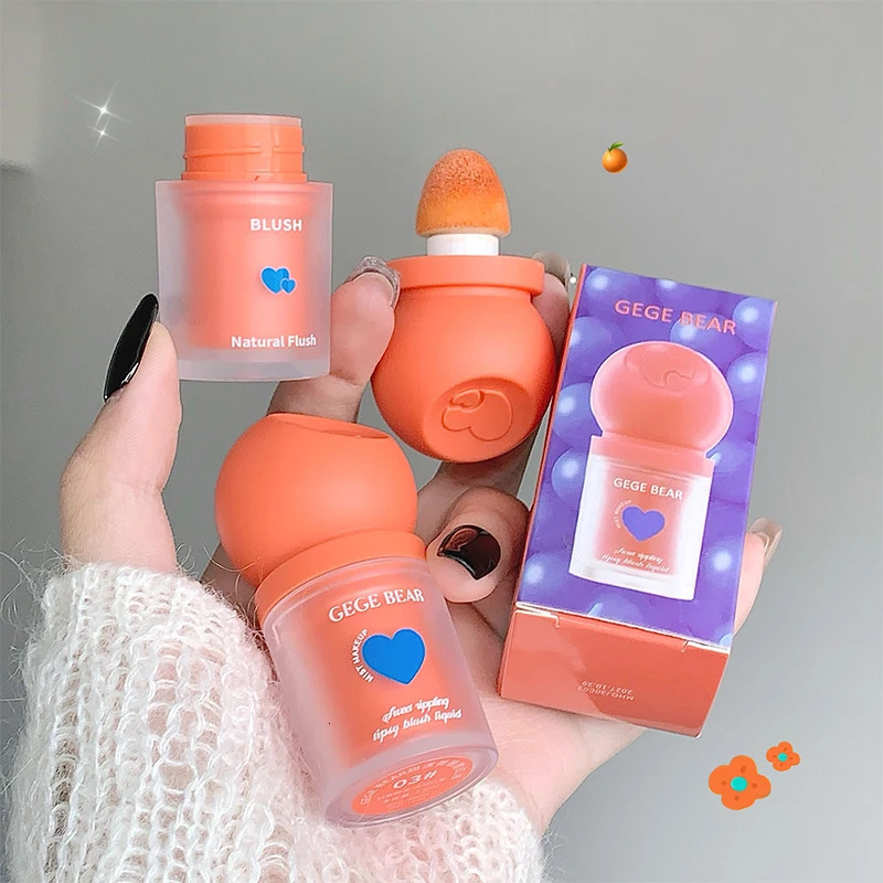 Gege Bear Sweet and Tipsy Blush Liquid Color Dual-use Lip Glaze Blush 250614