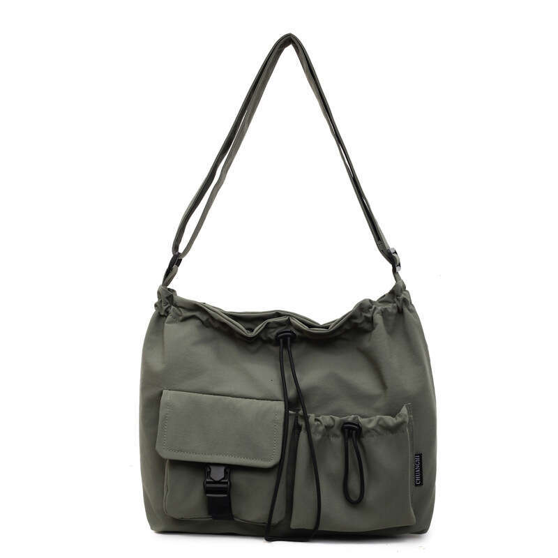 Artistic Multi-Pocket Crossbody Large Capacity Casual Nylon Messenger Trendy Versatile Student Shoulder Bag