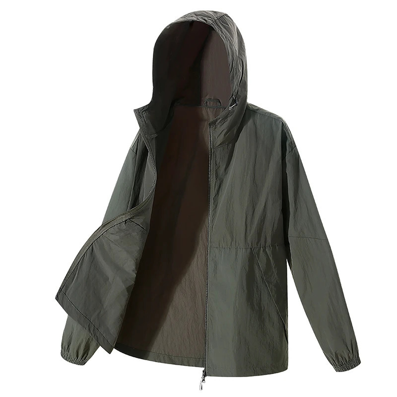 UPF 50 Summer Unisex Hiking Jacket Men Waterproof Quick Dry Camping Windbreaker Trekking Fishing Rain Outdoor Anti UV Clothing 250614