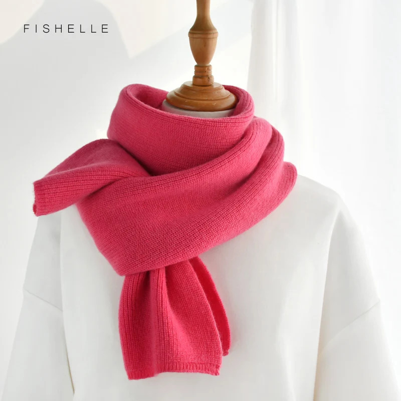 cashmere knitted scarves rose red pink white wool women winter scarf adults warm thick wool scarf s ren 250610