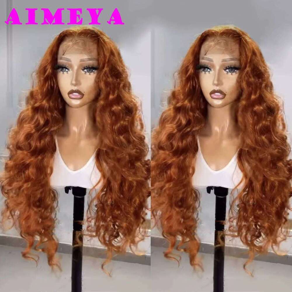 Hot Red Deep Wave Front with Baby Hair 13x4 Glueless Light Grey Synthetic Lace for Women Daily Use Cosplay Wig