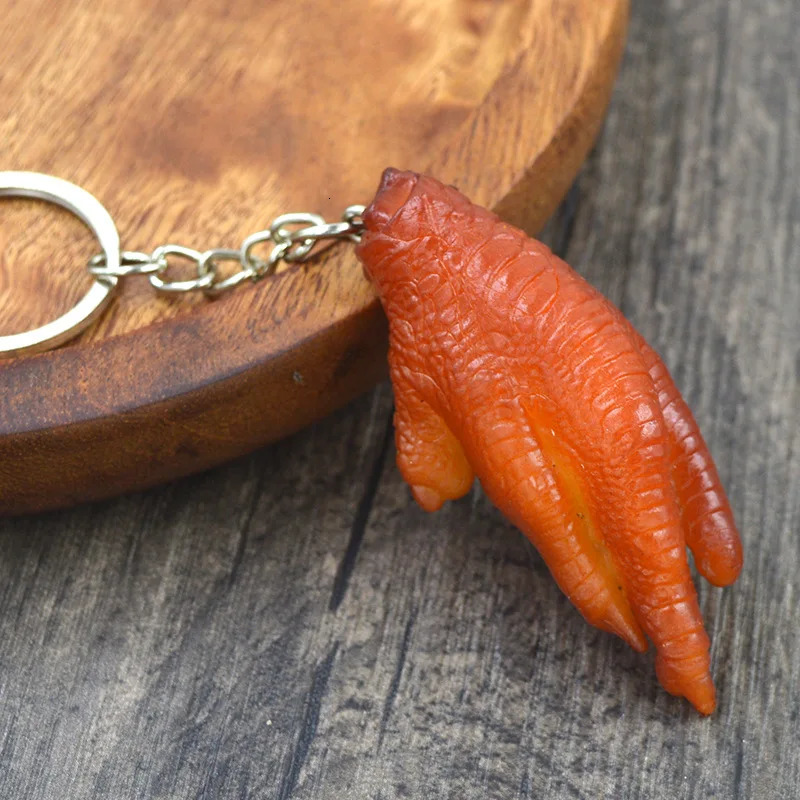 Creative Simulation Food Keychain PVC Model Gift Soft Glue Braised Pork Belly Roasted Chicken K4230 250606