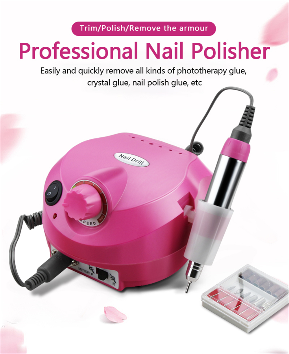 35000RPM Electric Nail Drill Professional Manicure Machine Nail Sander With Nail Drill Bits Portable Nail Salon Nail Files Kit NAD004