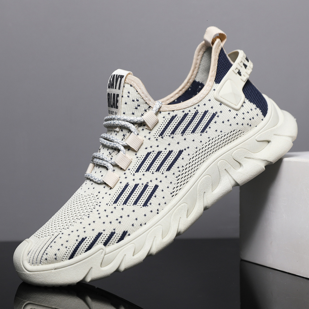 Men's Shoes Summer Flyknit Mesh Shoes Fashion Breathable Sports Shoes Soft Sole Lightweight Student Free Delivery Of Sneakers Designer Shoes Runn