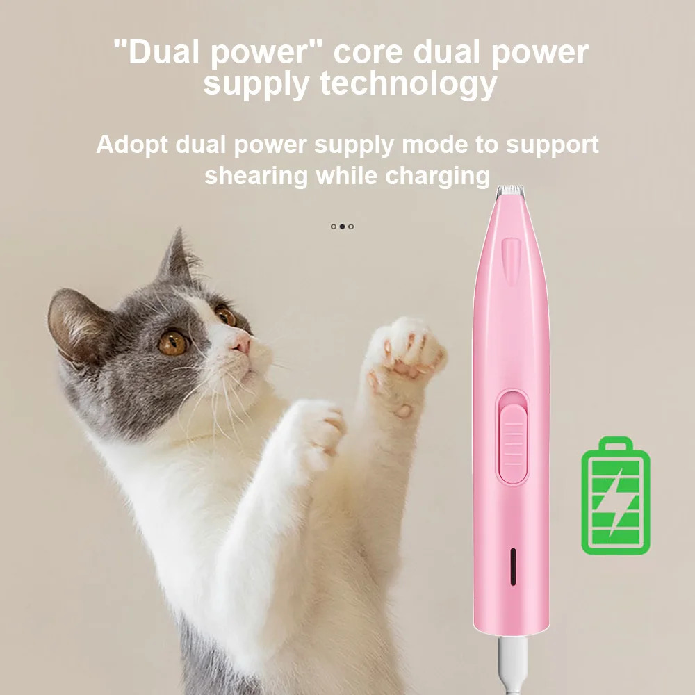 Dog Hair Trimmer Electric Dog Cutter Professional Pet Foot Hair Trimmer Cat Grooming Hairdresser Scissors Butt Ear Pedicator 250614