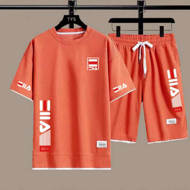 T-Shirt Summer Casual Sports Suit Breathable Fashion Men's Shorts Short Sleeve Set