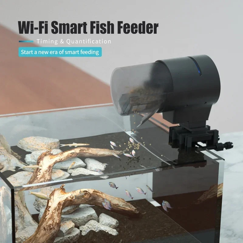 iLONDA Wi-Fi Automatic Fish Feeder 2nd Generation Feed Dispenser Long Range Remote Control with Timer Countdown Feeding 250613
