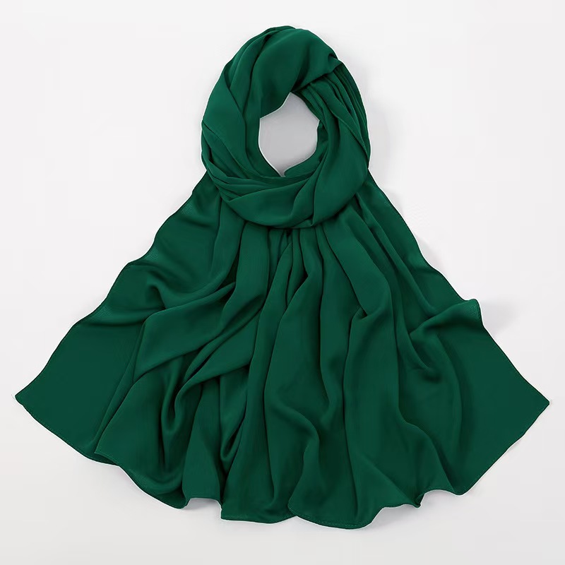 T976 autumn and winter popular new soft skin-friendly broken card long scarf solid color simple ethnic headscarf scarf