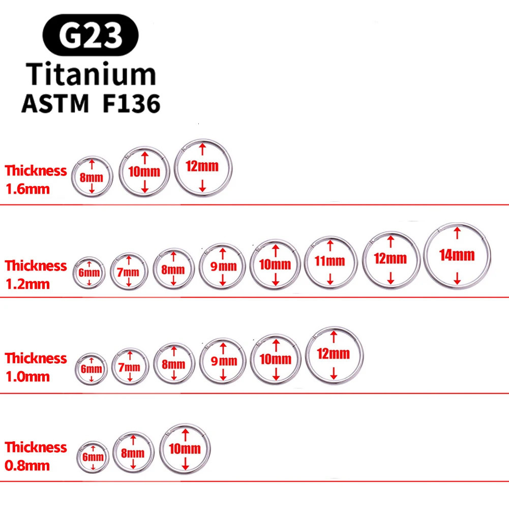 1050Pcs Wholesale Hoop Earring G23 Nose Ring For Women Piercing Jewelry Lip Ear Mixed Color Body Clips Hinge 250606