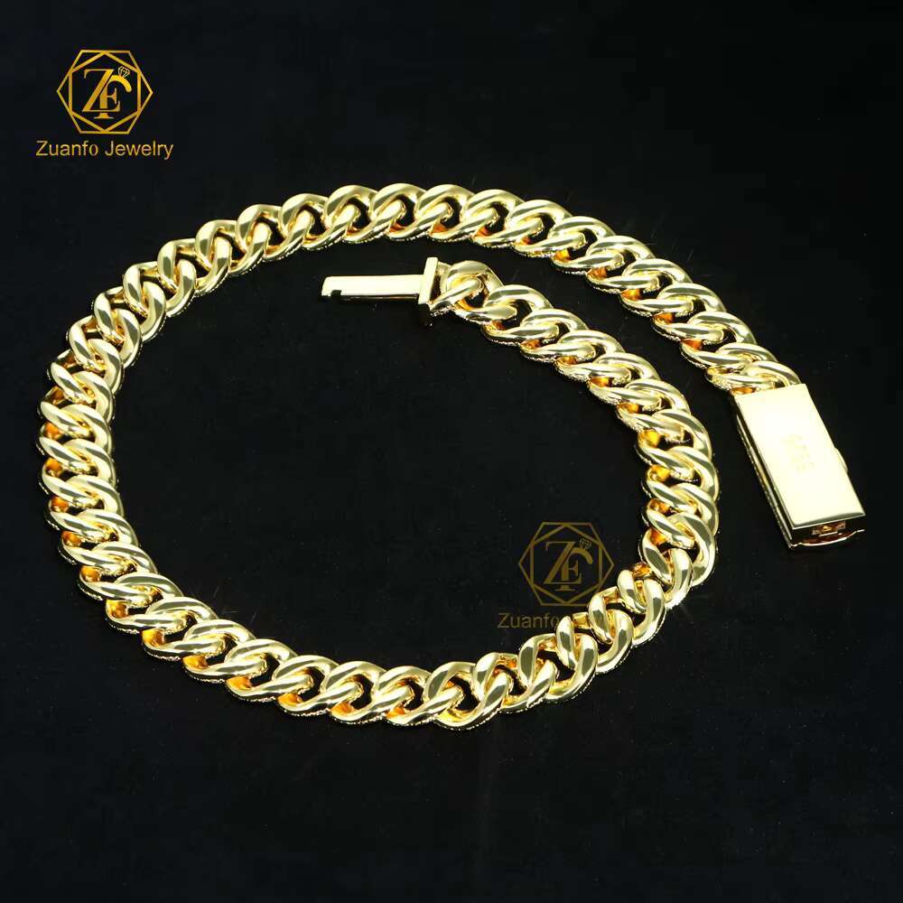 Luxury Mens Hiphop Jewelry 15mm 20inches D VVS1 Miami Cuban Chain Ice Out 4Rows 925 Silver Moissanite Cuban Link Chain