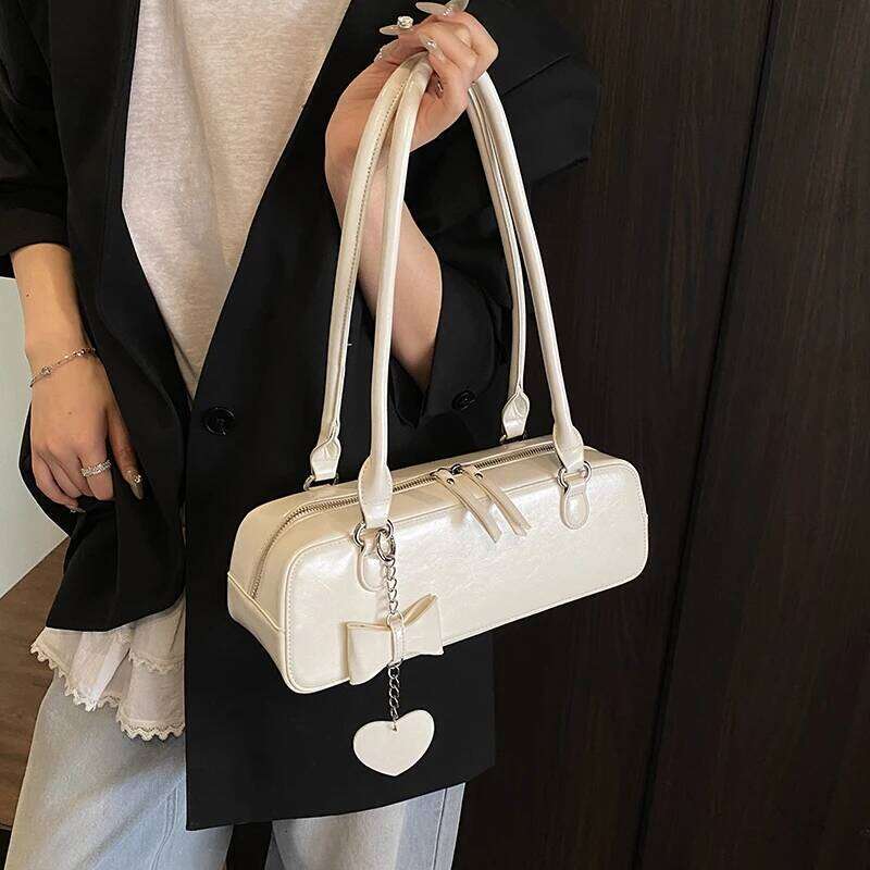 LEFTSIDE Small PU Leather Underarm Bags For Women 2025 Sprin Y2k New Trend Fashion Shoulder Tote Bag Handbags And Purses