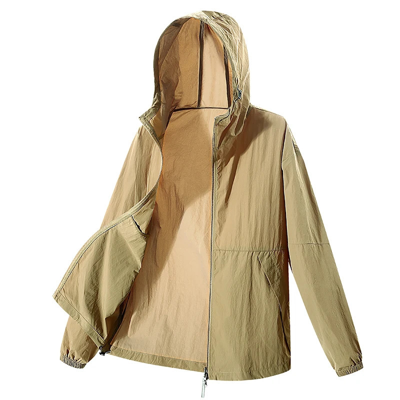 UPF 50 Summer Unisex Hiking Jacket Men Waterproof Quick Dry Camping Windbreaker Trekking Fishing Rain Outdoor Anti UV Clothing 250614