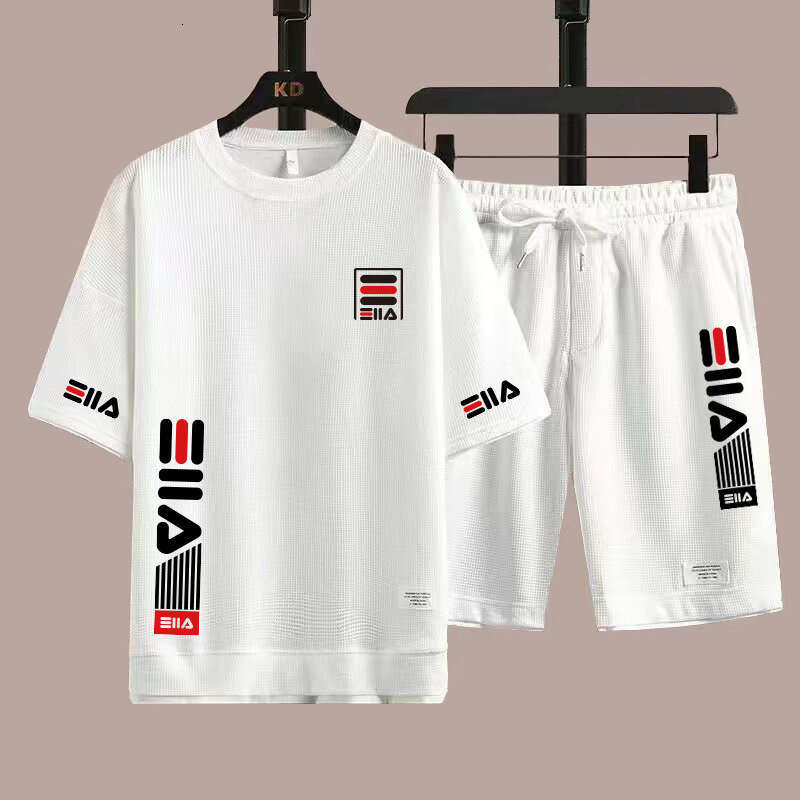 T-Shirt Summer Casual Sports Suit Breathable Fashion Men's Shorts Short Sleeve Set