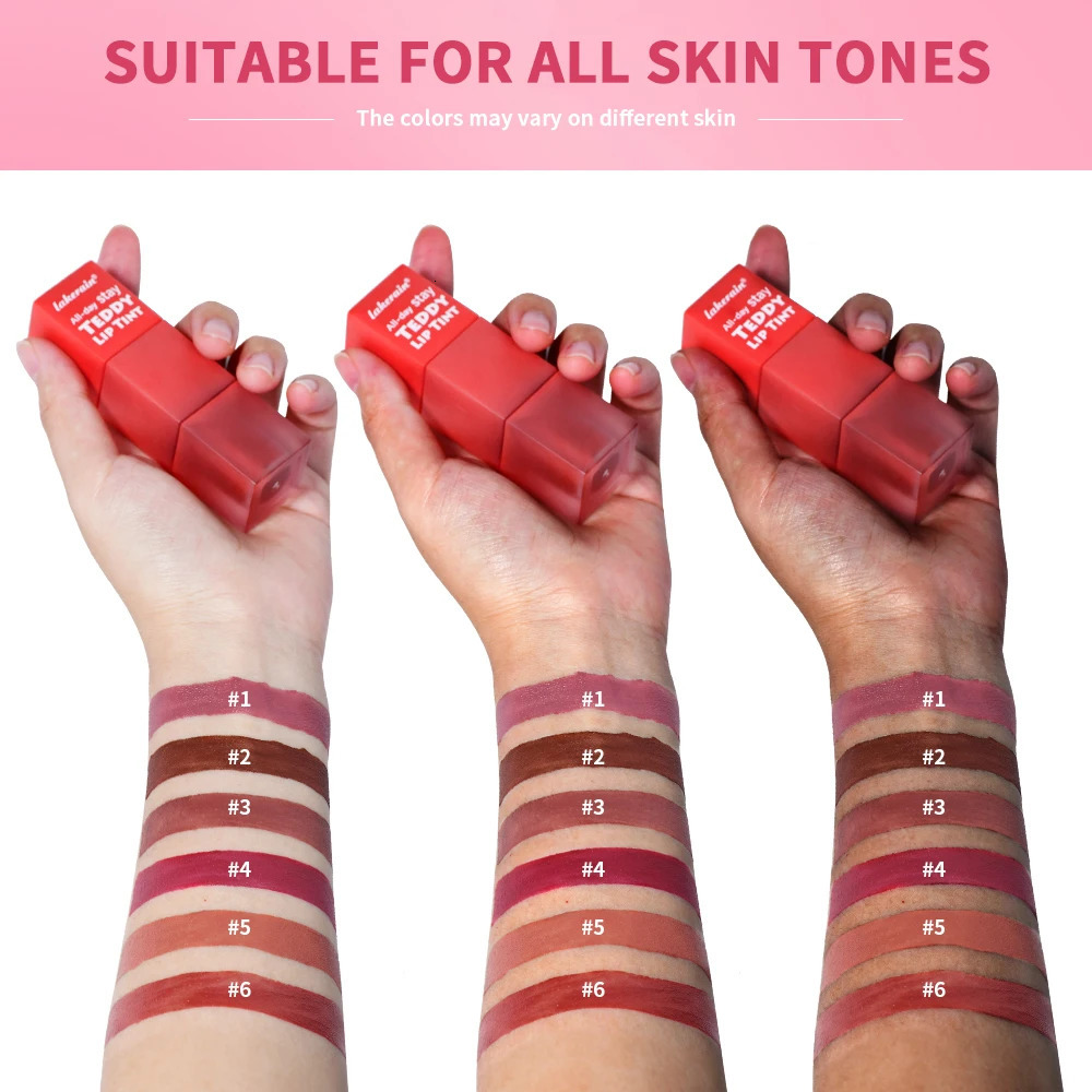 Teddy Tint Lip Color Tear Lip Gloss Super Stay Long-Lasting Coloring 12H Matte Texture Waterproof Lip Stain Lipstick Cosmetics 250614