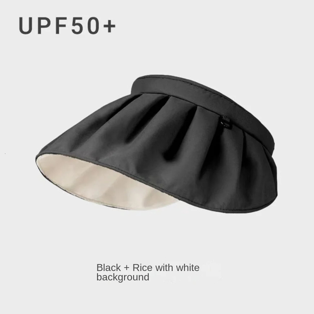 All-match UV Protection Empty Top Shell Hat UPF50 Breathable Sunshade Hat Large Brim Face Cover Sun Protection Hat Women 250610