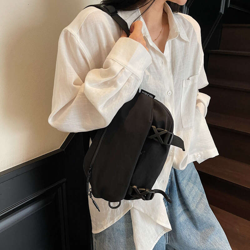 Commuter Style Crossbody Men, Large Capacity Casual Shoulder Chest for Women, Summer Lightweight Cycling Ins Versatile Canvas Bag