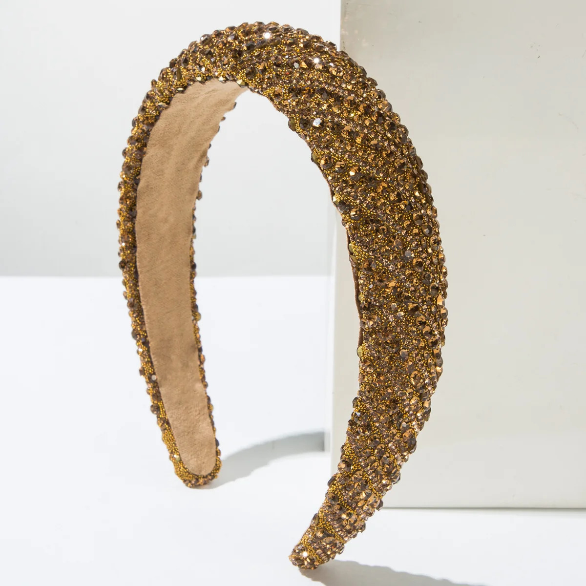 High Quality Full Diamond Headband Sponge Shiny Rhinestone Hairband Hair Accessories Womens Trendy Hair Band Hoop Headwear 250610