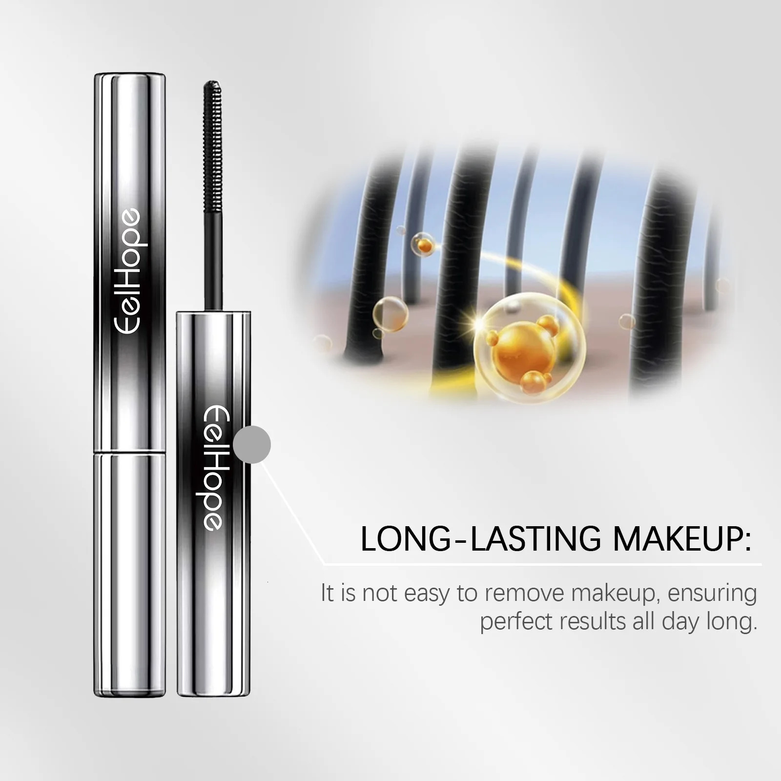 Eelhope 4g Eyelash Lengthening Mascara 4d Curly Thicken Eye Lash Long Lasting Makeup Waterproof Fast Dry Black Curling 250606