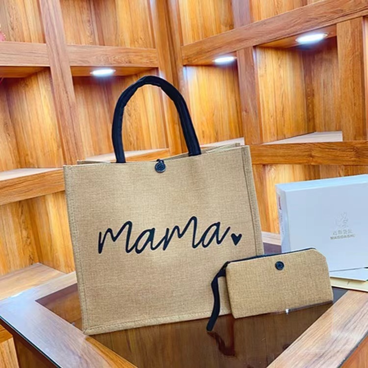 Free Shipping 2025 New Designer Bag Trendy Linen Cloth Women's Handbag Fashion High Quality Shopping Bag Fashion Printing