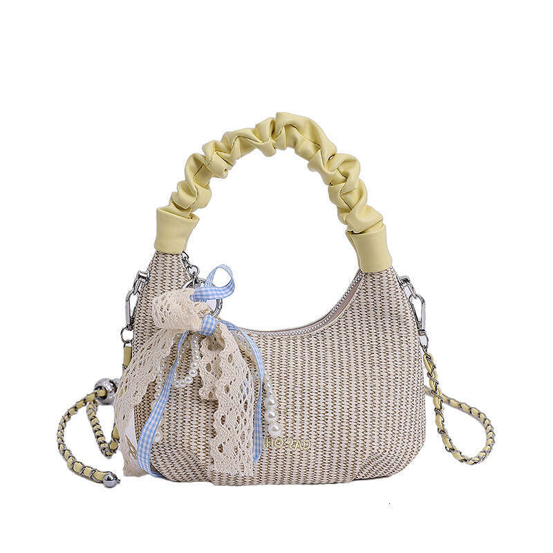 Trendy Niche Color-Block for Women 2025 New Summer Versatile Chain Crossbody Bag Exquisite Handbag Small Tote