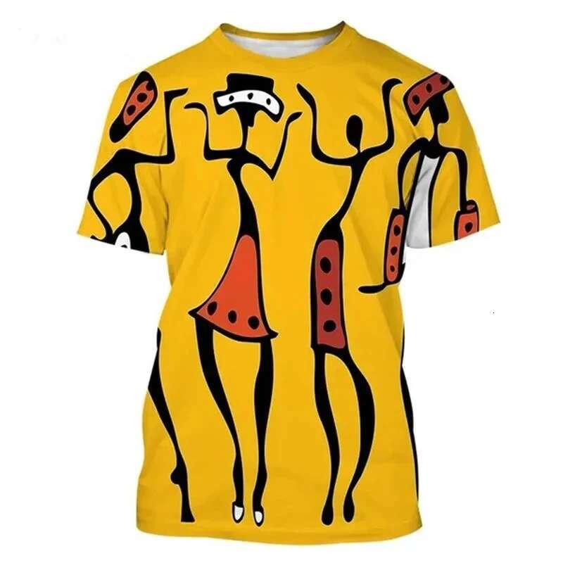New Summer African Horde Graphic 3D Print T-Shirts Men Women Bohemia Female T Shirt Short Sleeve Oversized Tee Top Kid