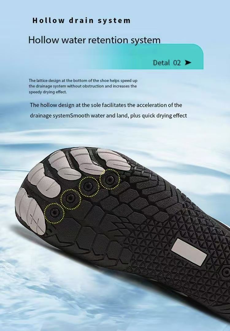 New outdoor wading shoes for creek crossing, quick-drying and lightweight beach shoes, barefoot five-toe sports shoes for travel, diving, suitable for