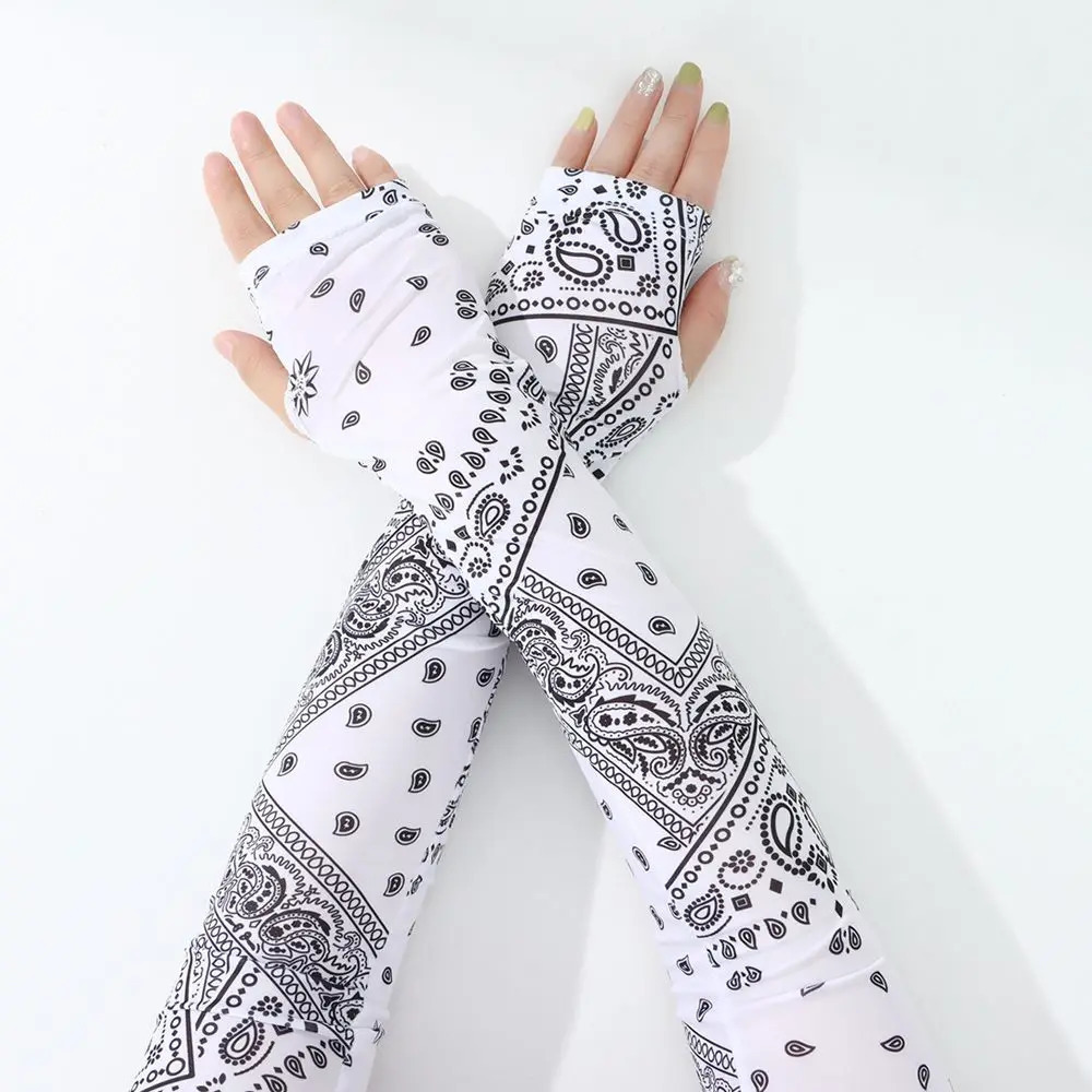 Women Men Arm Sleeves Sports Ice Silk Sleeves Sun Protection Hand Cover Cooling Running Cycling Long Glove UV Accessories 250610