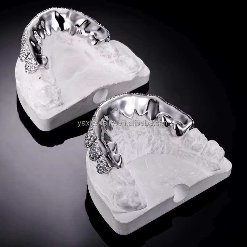 Custom S925 Silver 10K 14K Solid Gold Grillz Iced Out VVS Moissanite Lab Grown Diamond Grillz for Men Women