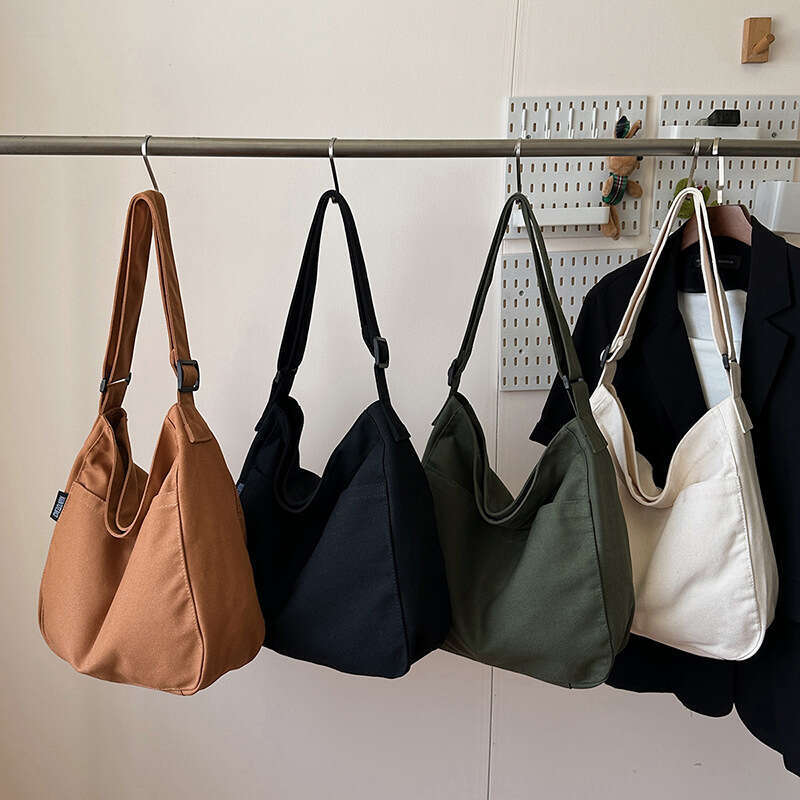 Canvas Crossbody Ins Large Capacity Casual Tote Shoulder Forest Style College Student Class Bag for Women