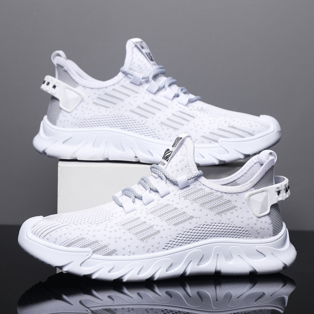 Men's Shoes Summer Flyknit Mesh Shoes Fashion Breathable Sports Shoes Soft Sole Lightweight Student Free Delivery Of Sneakers Designer Shoes Runn