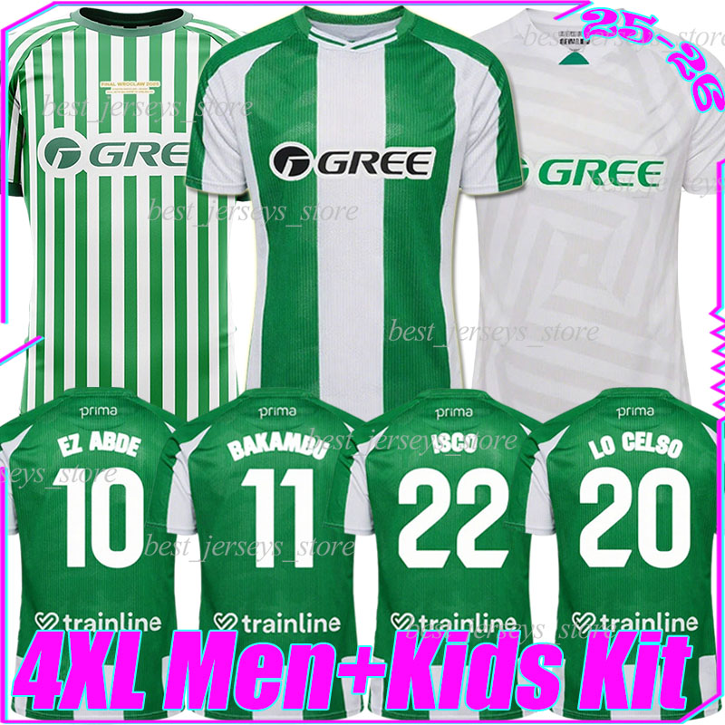 4XL 2025/26 real Betis ISCO soccer Jerseys ANTONY BAKAMBU EZ ABDE LO CELSO C.HERNANDEZ AVILA CHIMY JOHNNY RODRIGUEZ BARTRA MARC ROCA FORNALS men kids kit football shirt