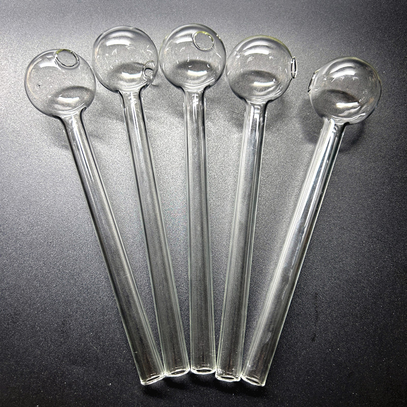 Handcraft 30mm Bubber Spoon Pyrex Glass Oil Burner Pipe Mini Smoking Hand Pipes 6inch Glass Pipes for Dab Rig Bong