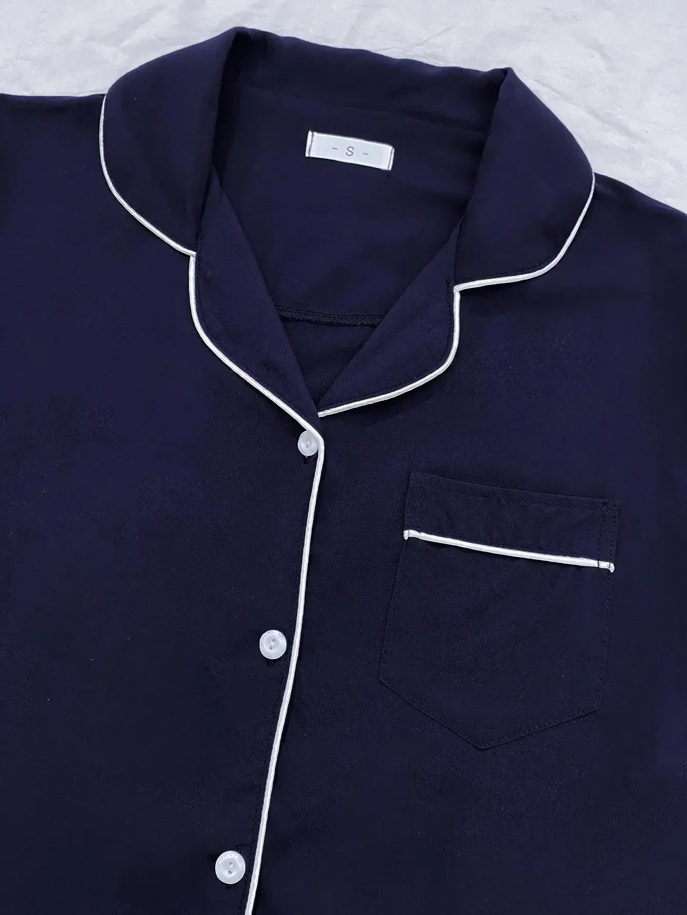 Summer Womens Pajama Sets Short Sleeve Notched Collar Top Tee Button Down Elastic Waist Shorts Home Suit Loungewear Sleepwear 250611