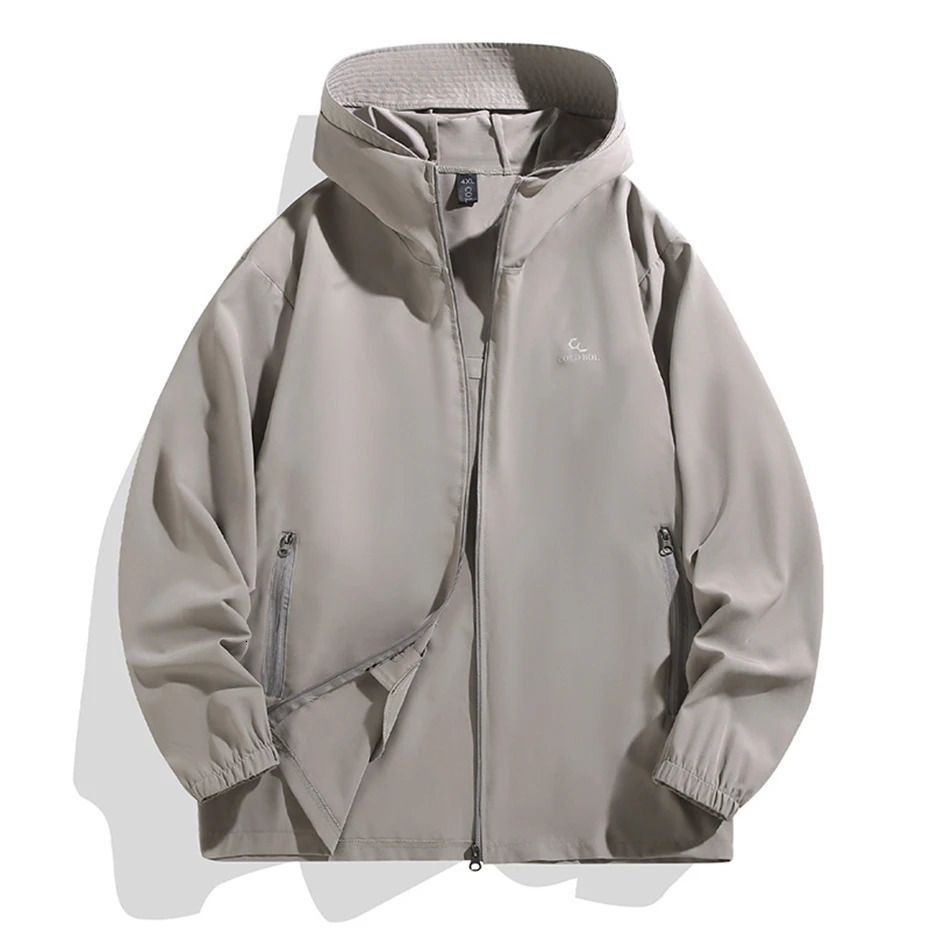 Summer Cool Thin Jacket Men 12XL Plus Size Sunscreen Jackets Male Fashion Casual Solid Color Fishing Camping Big Size 250614