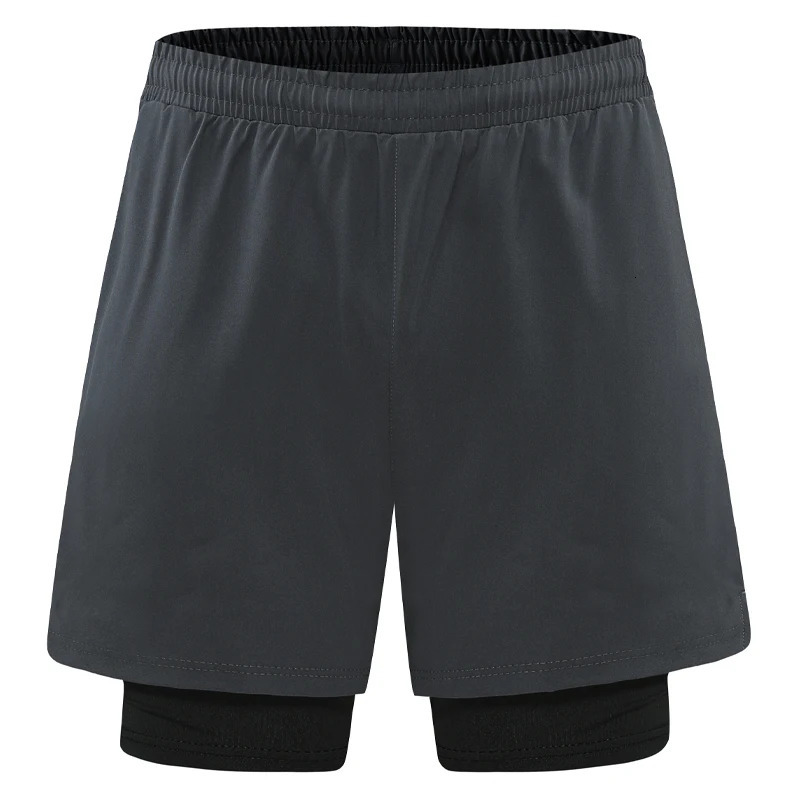 Men 2 In 1 Sports Shorts Quick Dry Jogger Marathon With Liner Breathable Running Fitness Double Deck Casual Shorts 250614