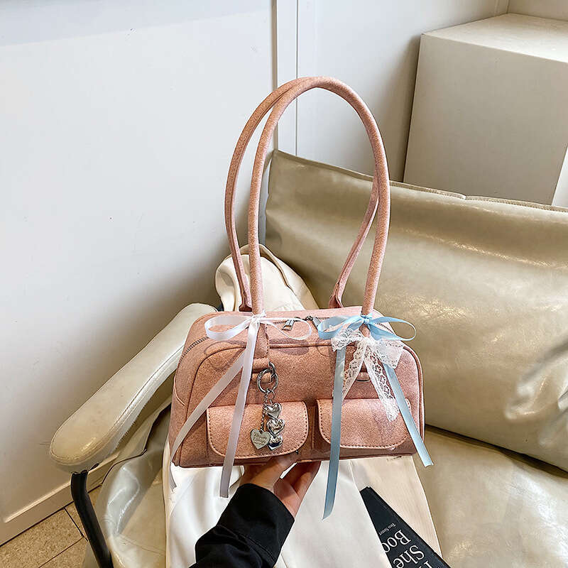 Trendy Handheld Boston for Women 2025 New Casual Fashionable Commuter Shoulder Underarm Bag